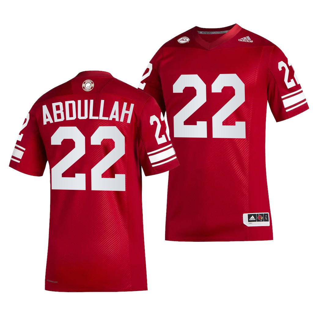 Louisville Cardinals Yasir Abdullah Jersey 2022-23 Premier Strategy Red #22 Shirt JFJYEGXV