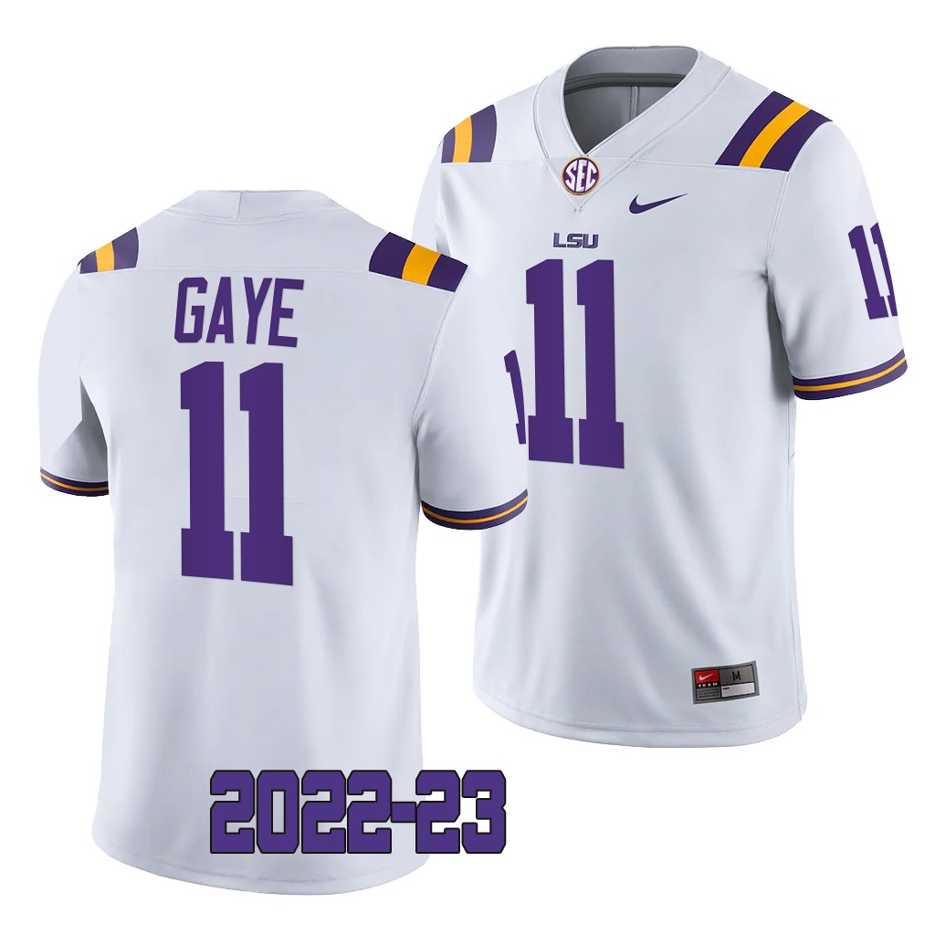 LSU Tigers #11 Ali Gaye 2022-23 College White Game Jersey EDMRVGXV