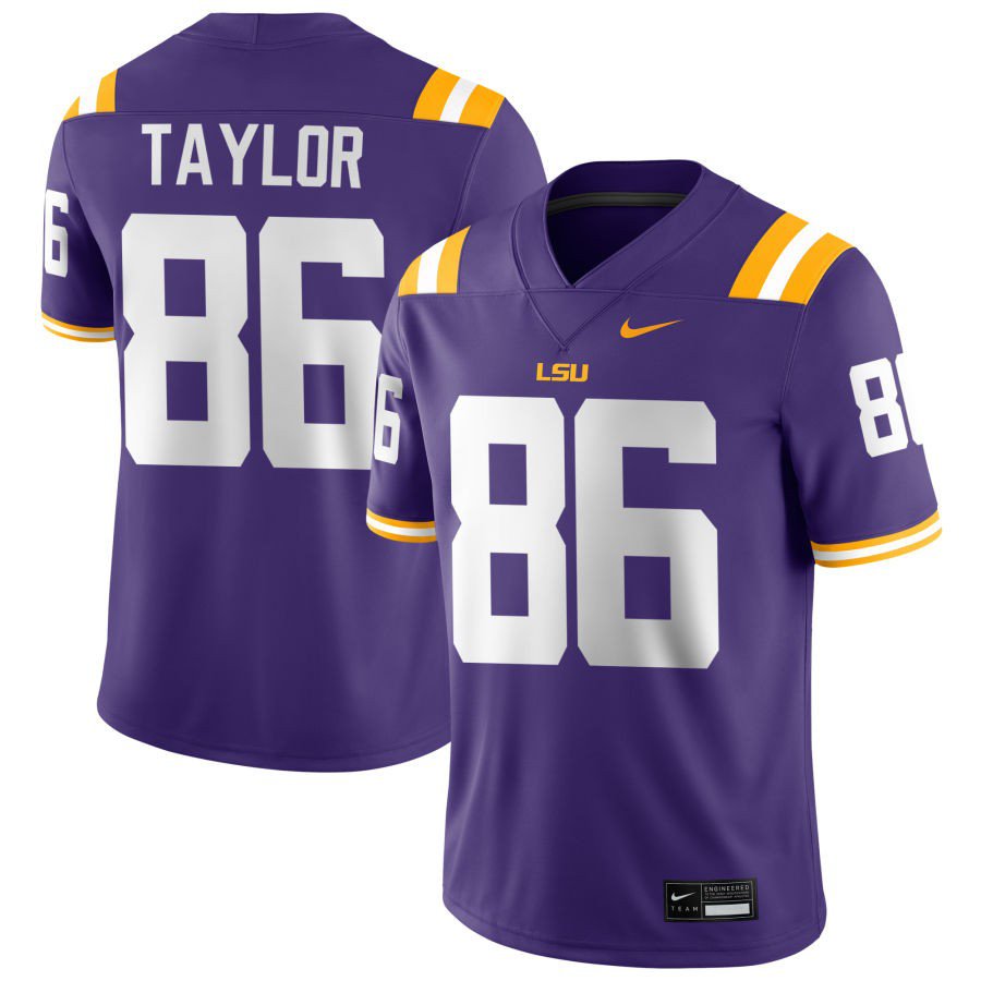 LSU Tigers #86 Mason Taylor Jersey Purple Pick-A-Player NIL College Football IFD2SGXV