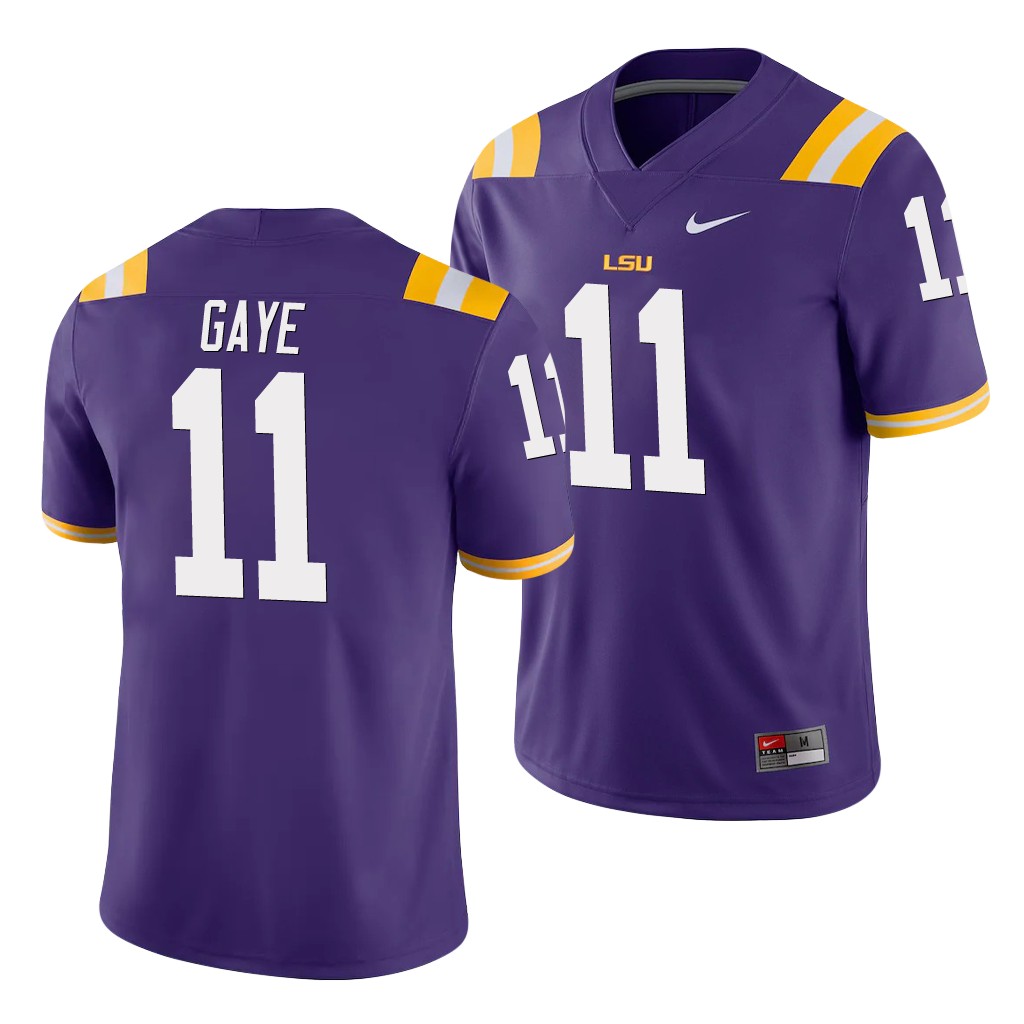 LSU Tigers Ali Gaye Purple Game College Jersey 8YOH1GXV