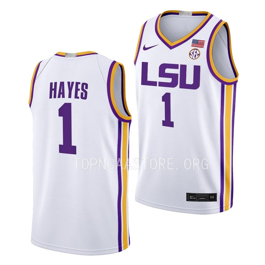 LSU Tigers Cam Hayes Limited uniform White #1 Jersey 2022-23 ONHEGGXV