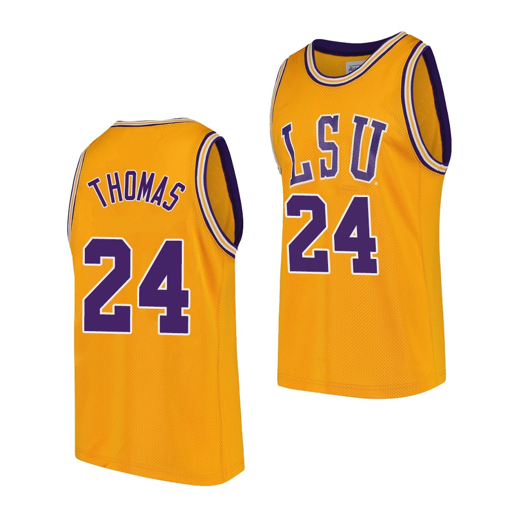LSU Tigers Cameron Thomas Gold College Draft Prospect Jersey RMACRGXV