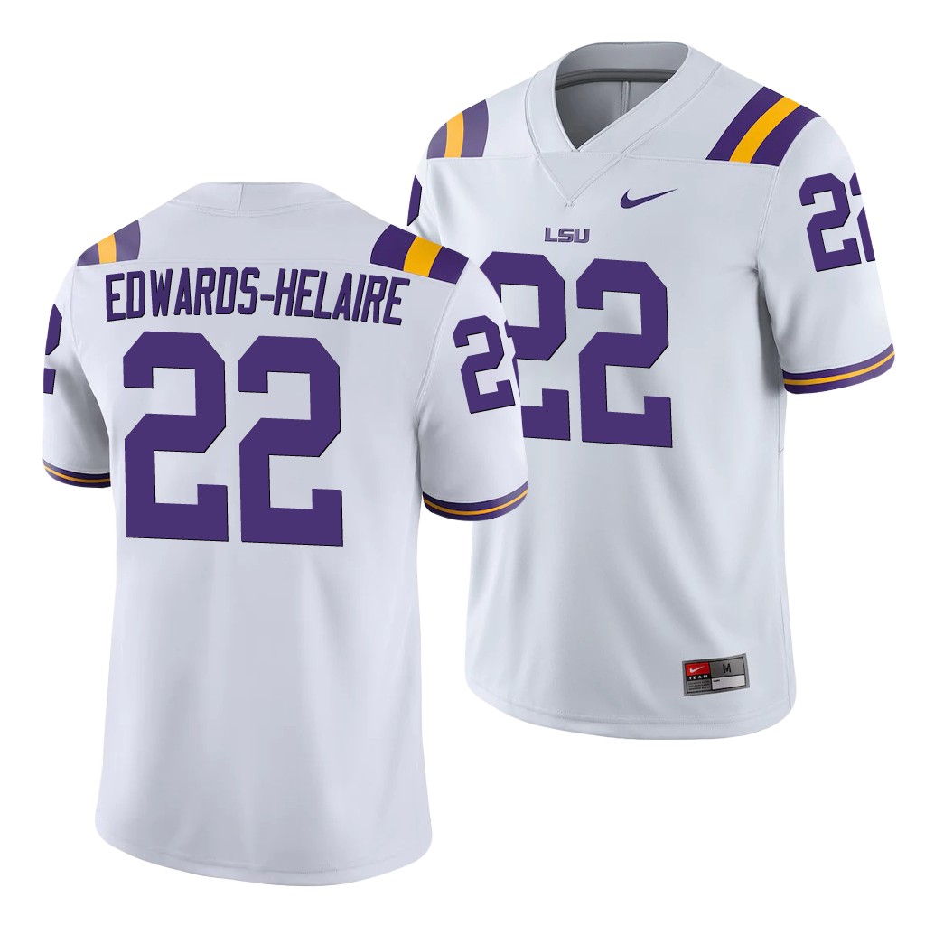LSU Tigers Clyde Edwards-Helaire White College Game Jersey HQUIJGXV
