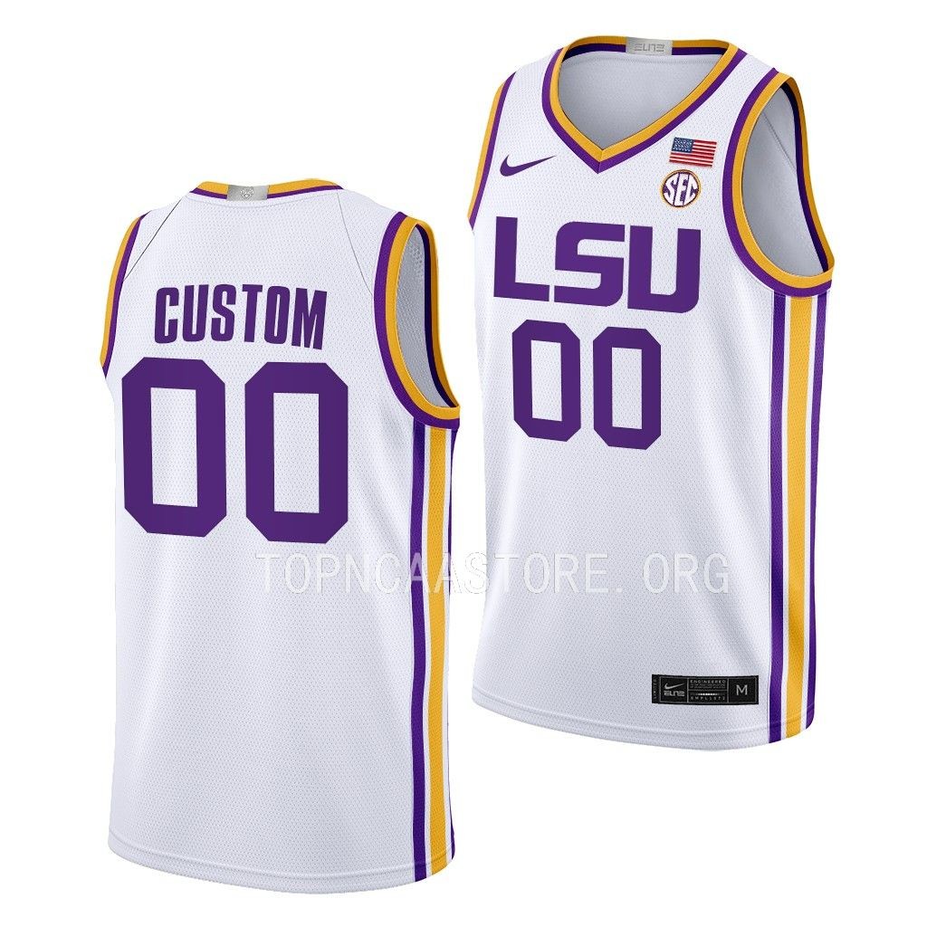 LSU Tigers Custom Limited uniform White #00 Jersey 2022-23 LNYEYGXV