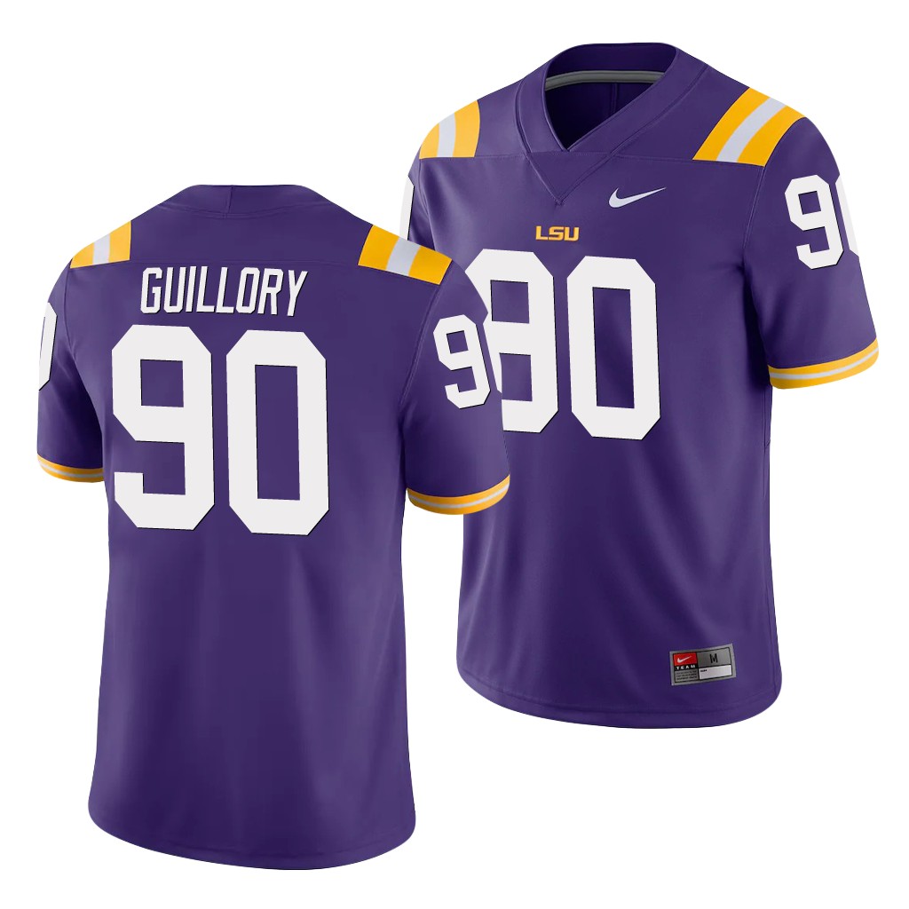 LSU Tigers Jacobian Guillory Purple Game College Jersey BZKDRGXV