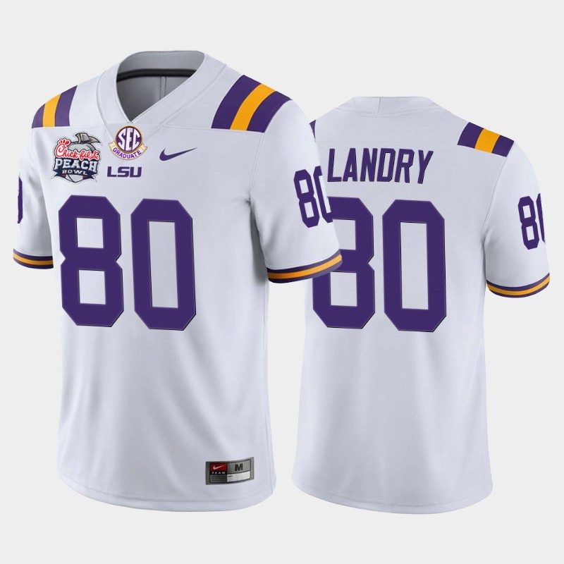LSU Tigers Jarvis Landry White -20 Home Peach Bowl Champions Jersey College ITZB3GXV