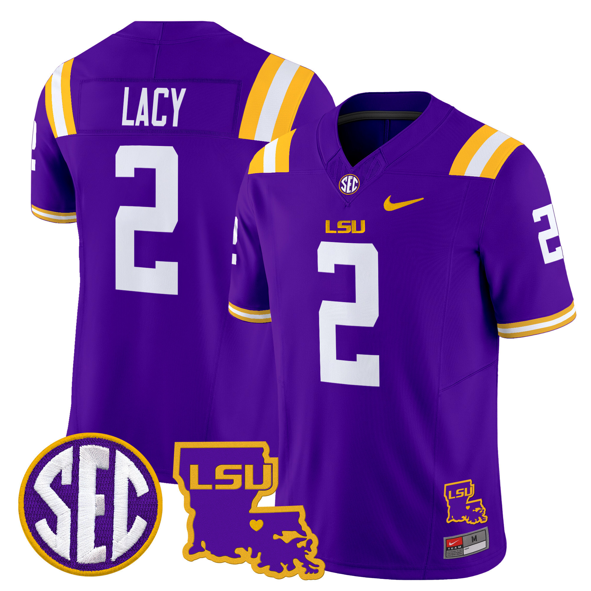 LSU Tigers Louisiana Patch Vapor Limited Jersey - All Stitched #11 OXBO0GXV