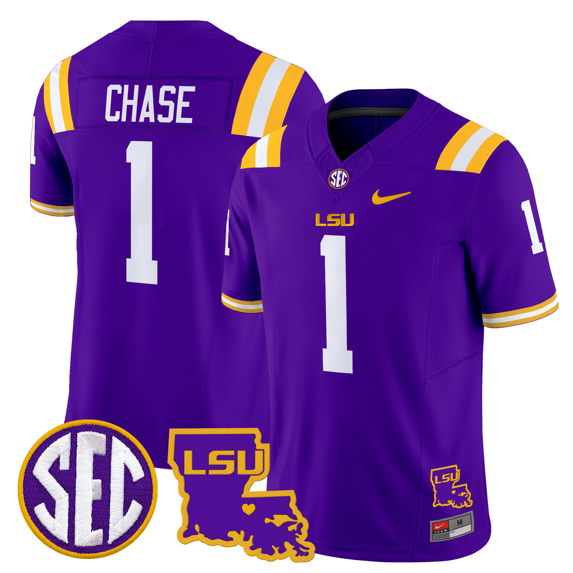 LSU Tigers Louisiana Patch Vapor Limited Jersey - All Stitched #14 UINNKGXV