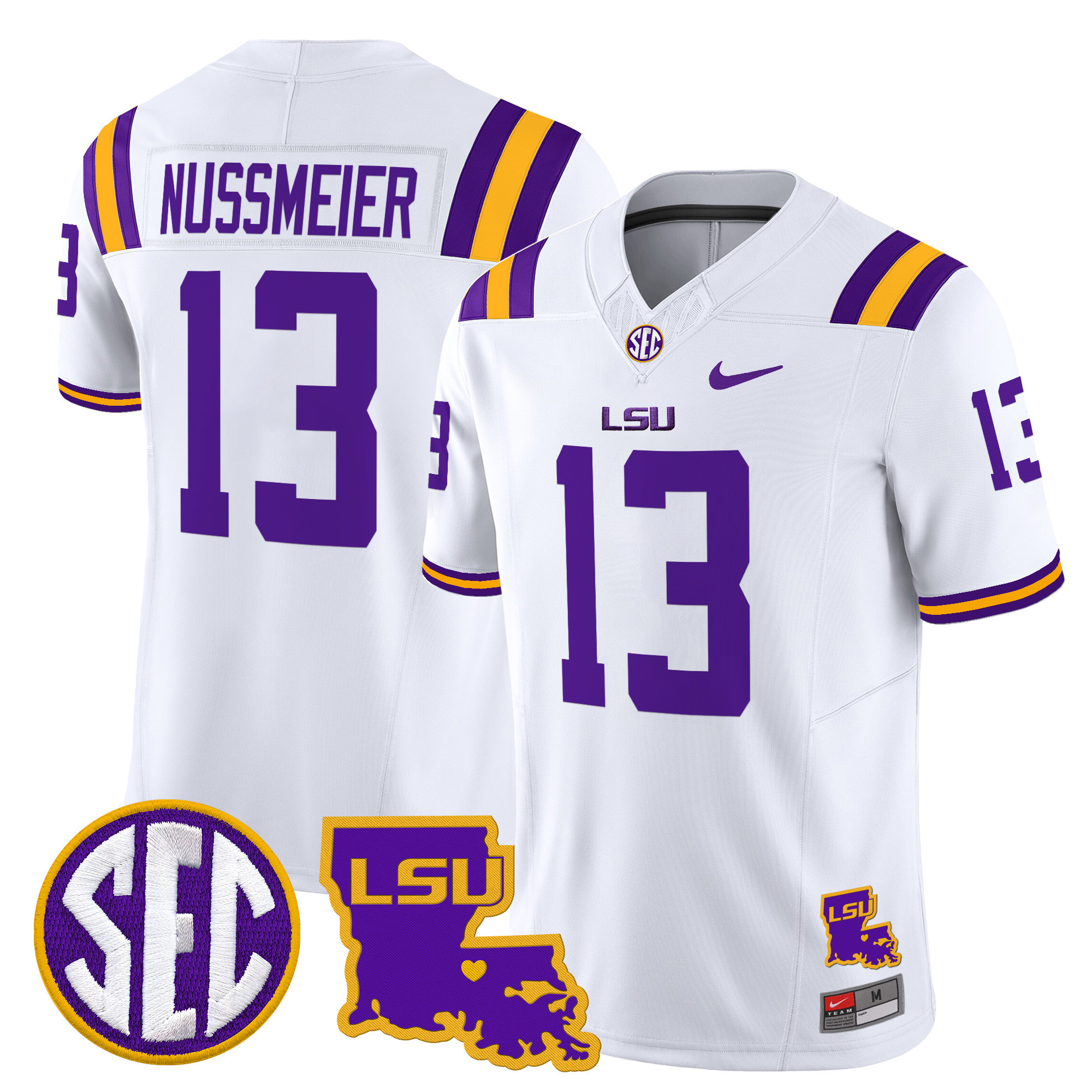 LSU Tigers Louisiana Patch Vapor Limited Jersey - All Stitched #17 RDGDEGXV
