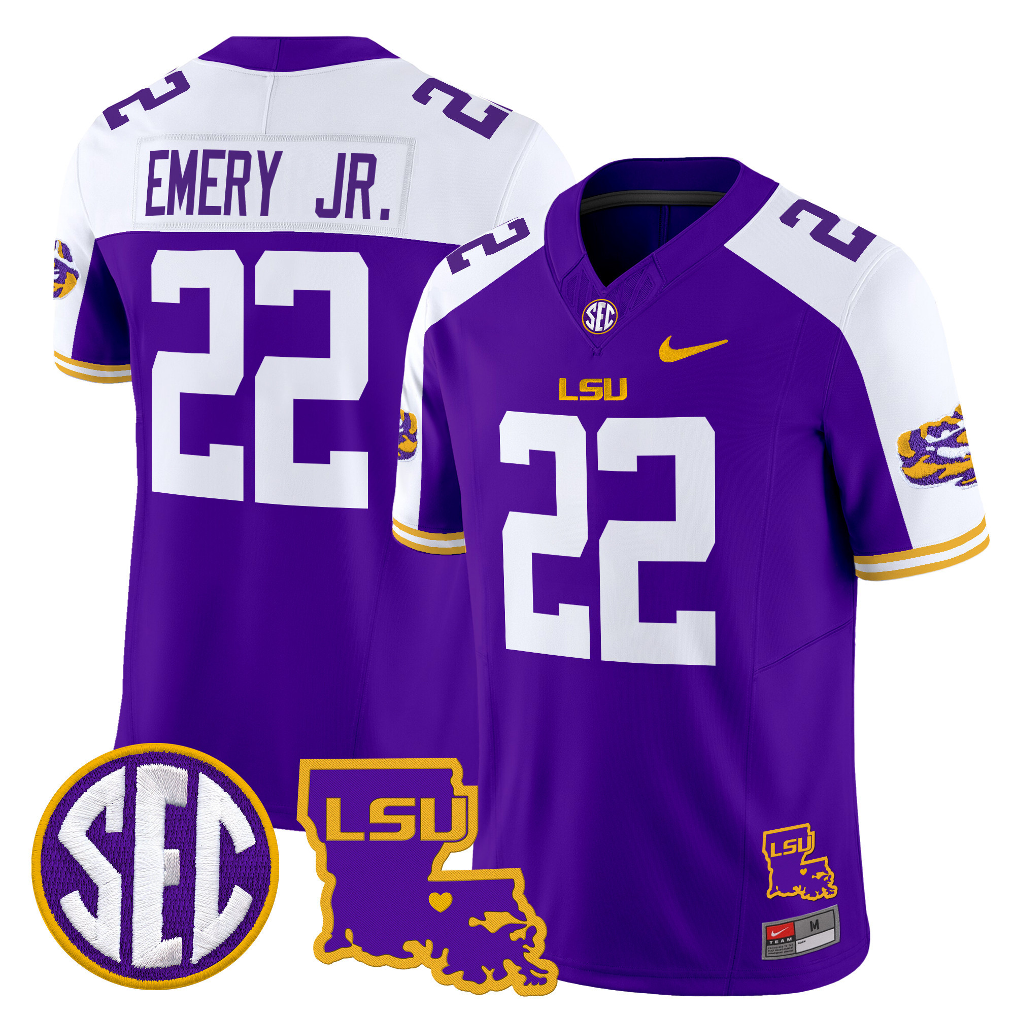 LSU Tigers Louisiana Patch Vapor Limited Jersey - All Stitched #2 CPZ69GXV