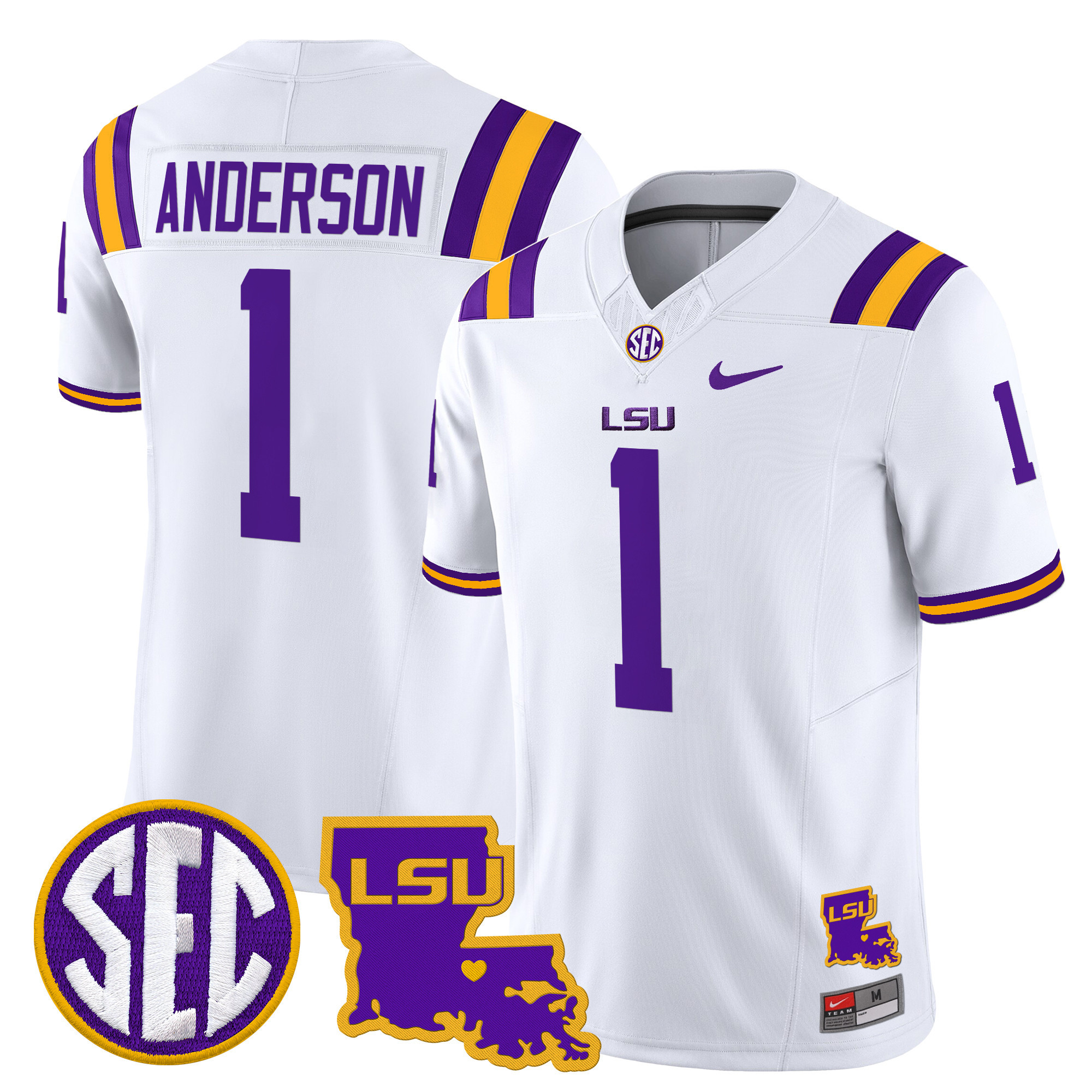 LSU Tigers Louisiana Patch Vapor Limited Jersey - All Stitched #20 PTDGGGXV