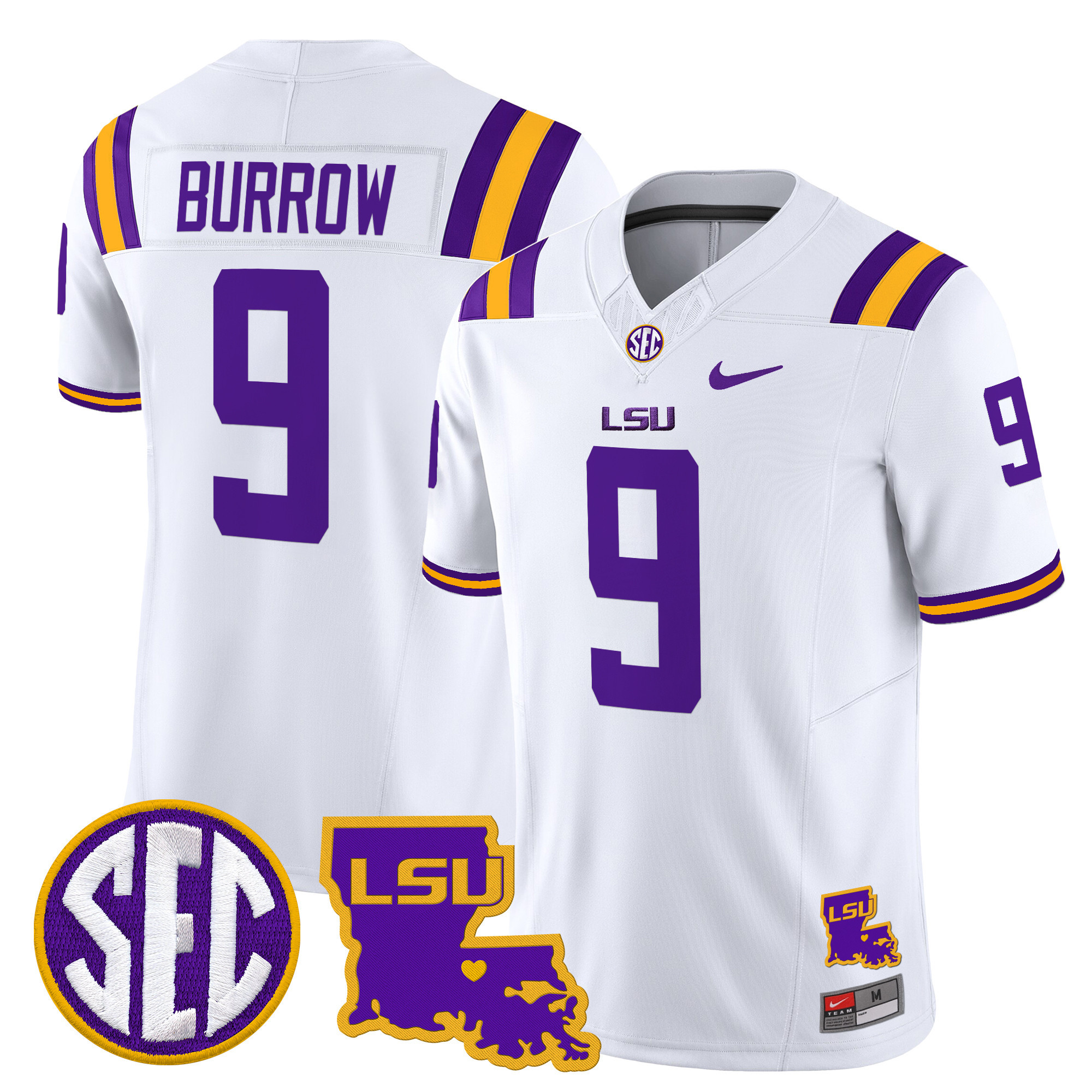 LSU Tigers Louisiana Patch Vapor Limited Jersey - All Stitched #21 8GKZMGXV