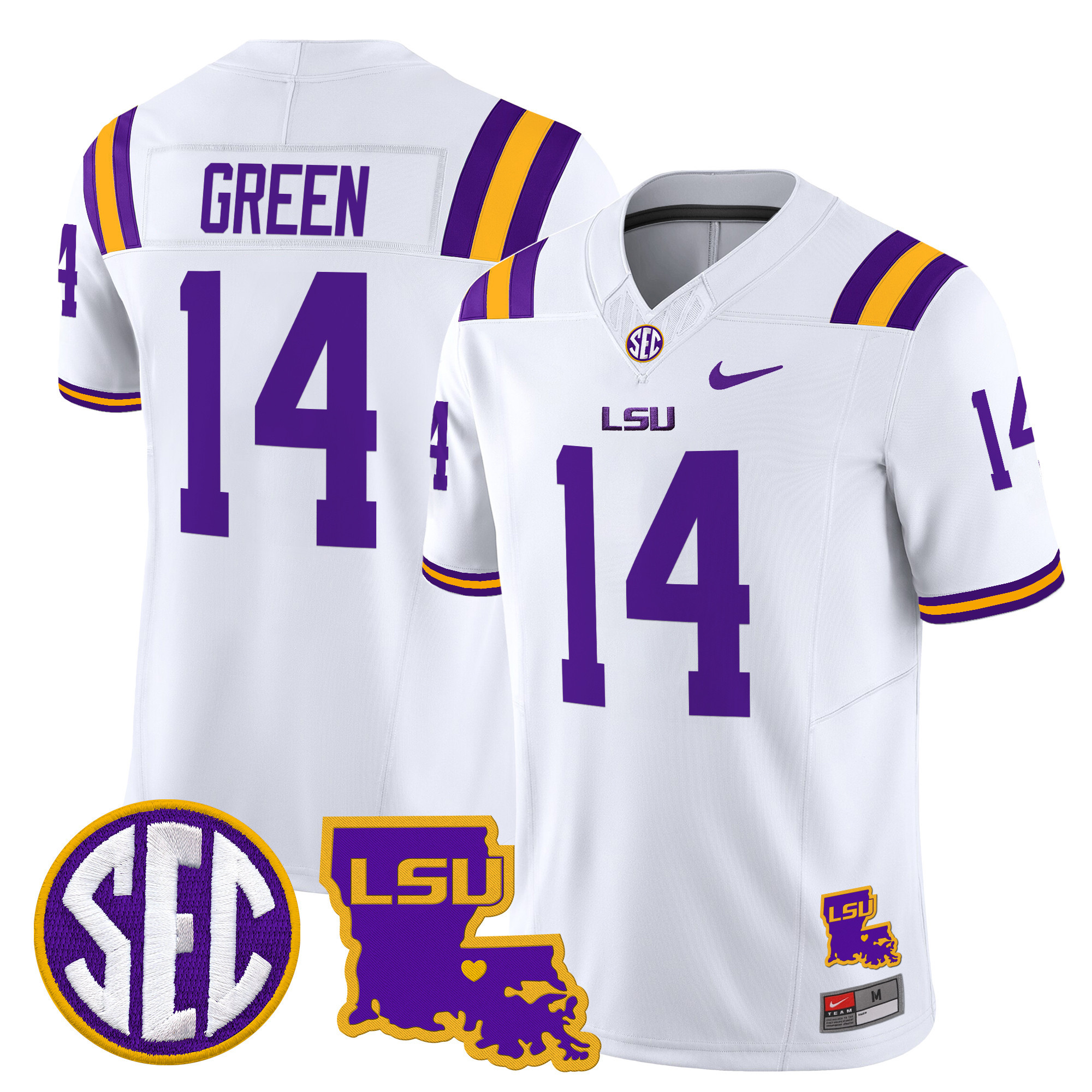 LSU Tigers Louisiana Patch Vapor Limited Jersey - All Stitched #23 OAOGWGXV