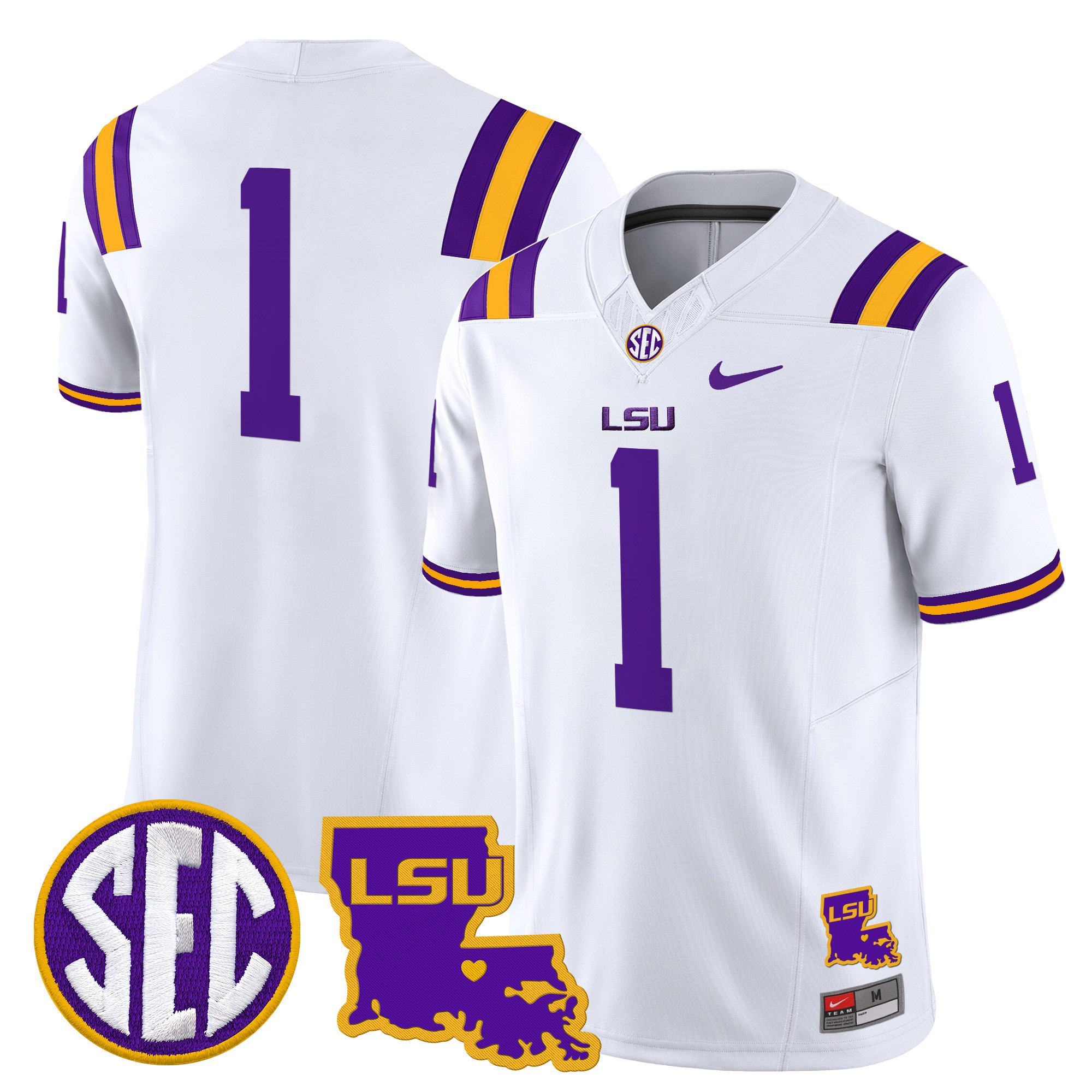 LSU Tigers Louisiana Patch Vapor Limited Jersey - All Stitched #24 BQA21GXV