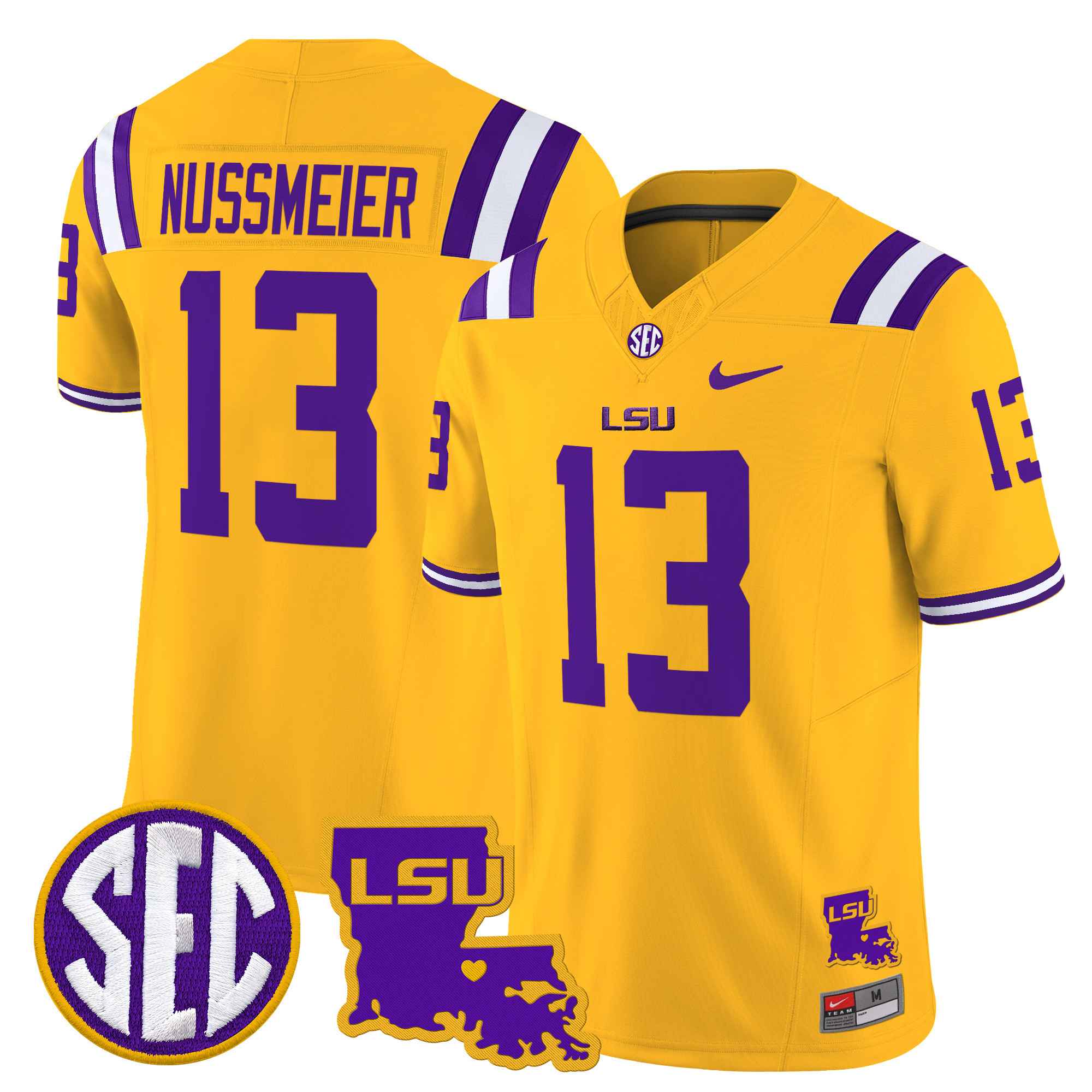 LSU Tigers Louisiana Patch Vapor Limited Jersey - All Stitched #25 GI52NGXV