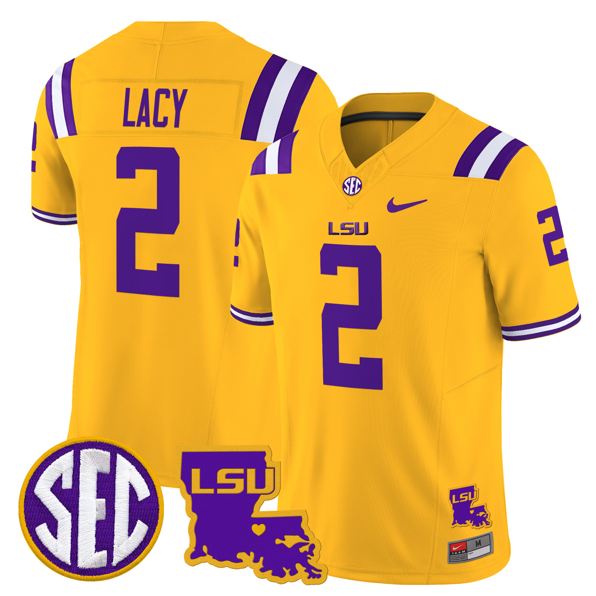 LSU Tigers Louisiana Patch Vapor Limited Jersey - All Stitched #27 FSBABGXV