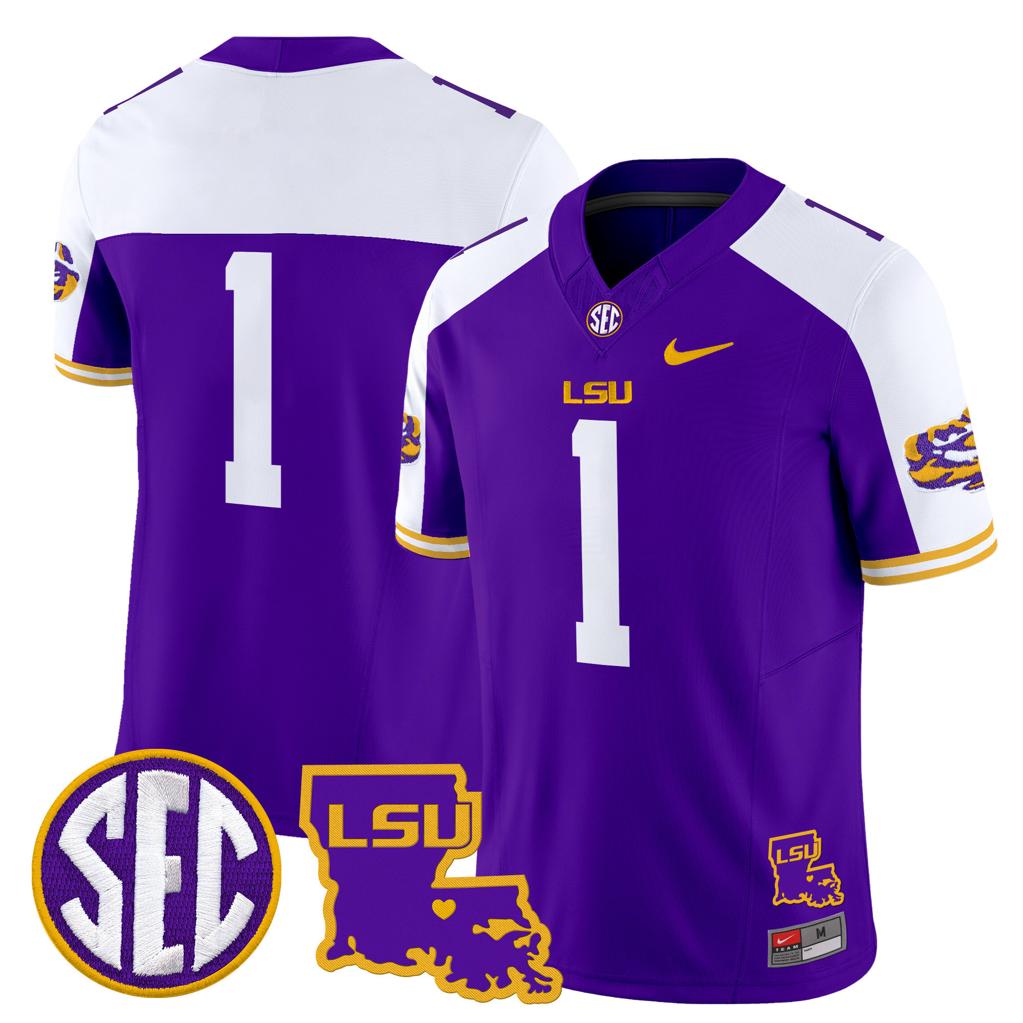 LSU Tigers Louisiana Patch Vapor Limited Jersey - All Stitched #8 TVI1YGXV