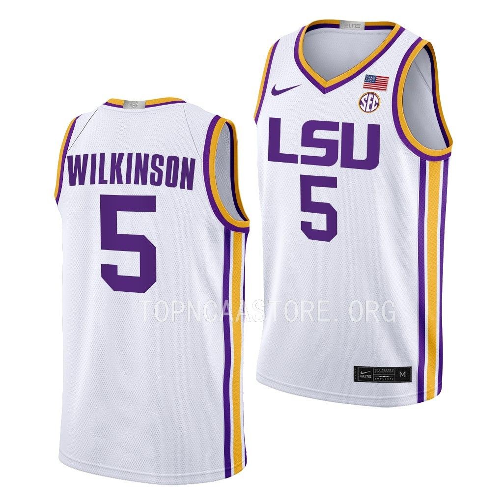 LSU Tigers Mwani Wilkinson Limited uniform White #5 Jersey 2022-23 M4E7FGXV