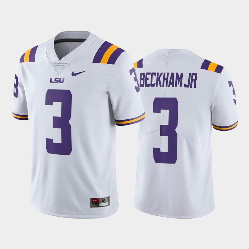 LSU Tigers Odell Beckham Jr LSU Tigers White Limited Alumni Jersey W7LPAGXV