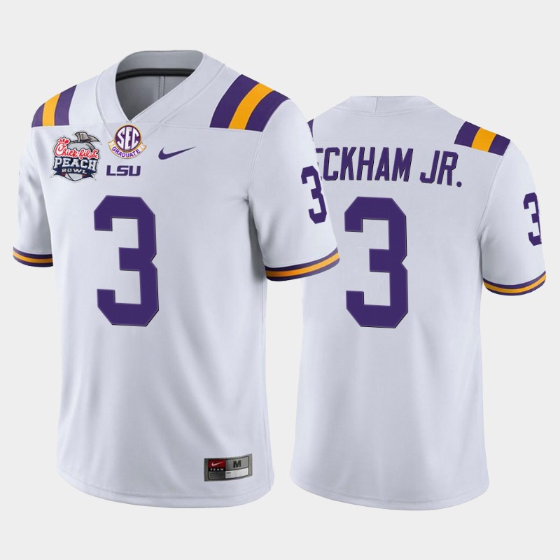 LSU Tigers Odell Beckham Jr. White -20 Home Peach Bowl Champions Jersey College JCY43GXV