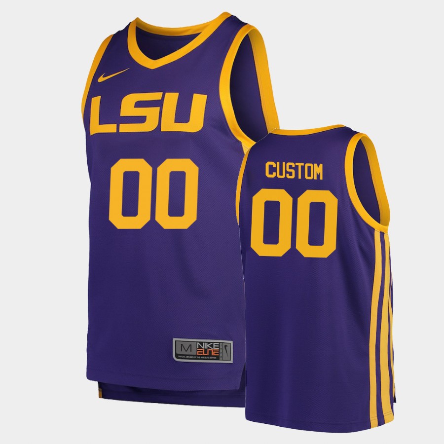 LSU Tigers Purple Custom Jersey DDAYDGXV