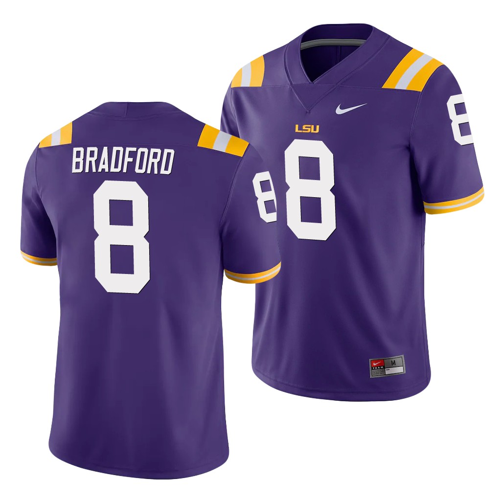 LSU Tigers Tre Bradford Purple Game College Jersey V3SLUGXV