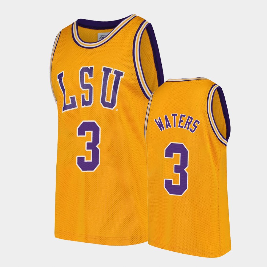 LSU Tigers Tremont Waters Gold College Jersey QARYGGXV