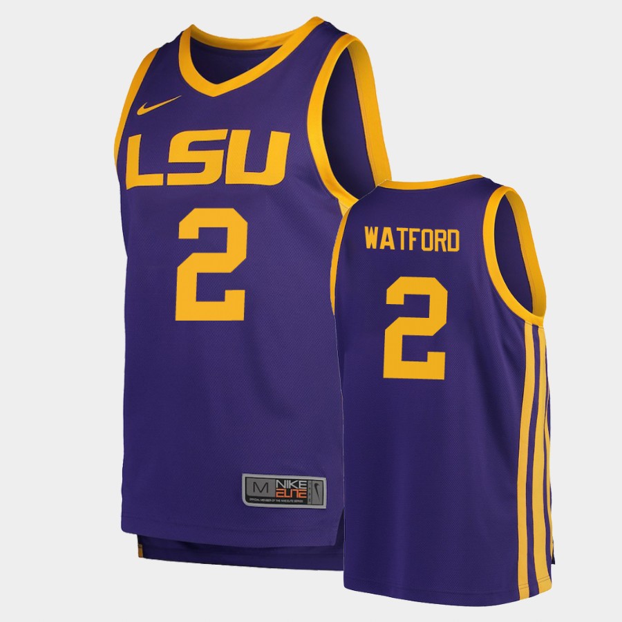 LSU Tigers Trendon Watford Purple Co GV0SYGXV