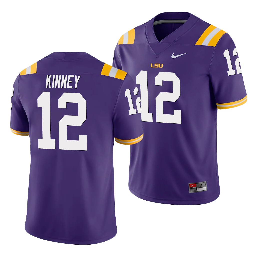 LSU Tigers Walker Kinney Purple Game College Jersey XTLW5GXV