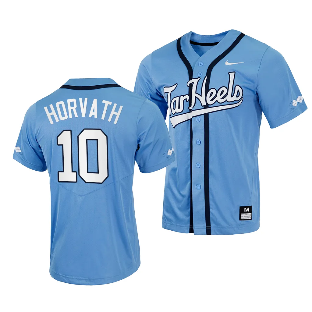 Mac Horvath North Carolina Tar Heels #10 Blue Full-Button Jersey UFWNRGXV