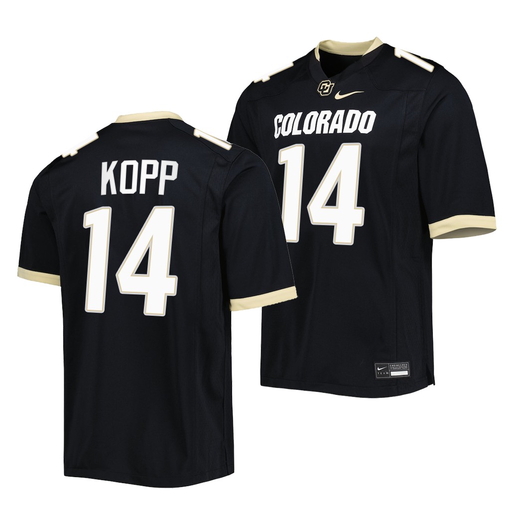 Maddox Kopp Colorado Buffaloes Untouchable Jersey Black #14 Uniform YBSWIGXV