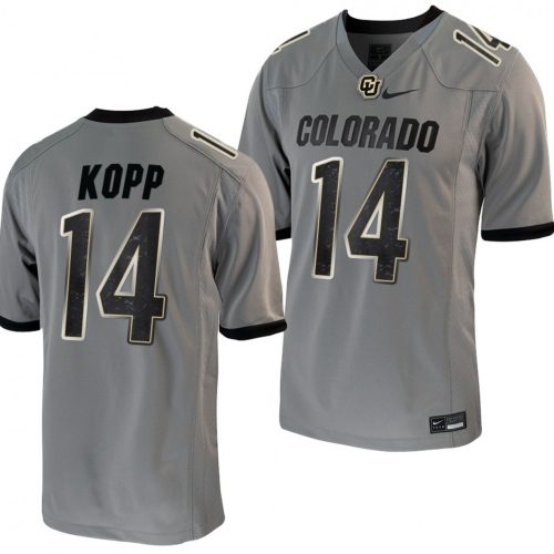 Maddox Kopp Jersey Colorado Buffaloes College Football Untouchable Game Grey #14 E2VM9GXV