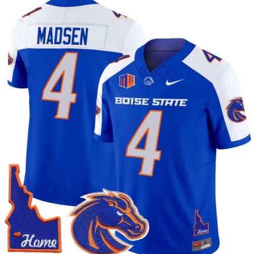 Maddux Madsen Jersey #4 Boise State Broncos Home Patch Vapor Football Royal Alternate SKZTOGXV
