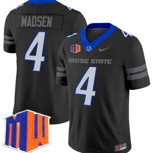 Maddux Madsen Jersey #4 Boise State Broncos Vapor Limited College Football Stitched Black VJCAGGXV