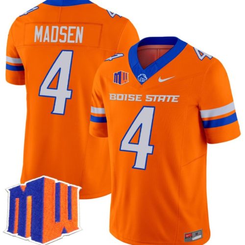 Maddux Madsen Jersey #4 Boise State Broncos Vapor Limited College Football Stitched Orange 27FMEGXV