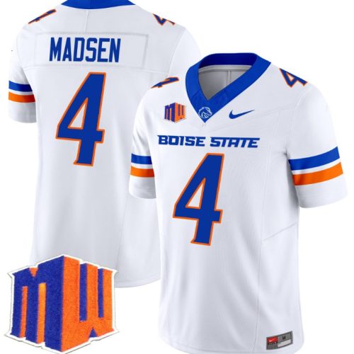 Maddux Madsen Jersey #4 Boise State Broncos Vapor Limited College Football Stitched White C2IXYGXV