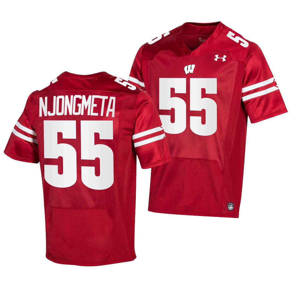 Maema Njongmeta Wisconsin Badgers #55 Red Jersey Pick-A-Player NIL Uniform AUUEPGXV