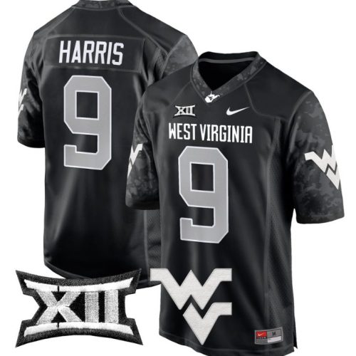 Major Harris Jersey #9 West Virginia Mountaineers Game Football Coal HFSOYGXV