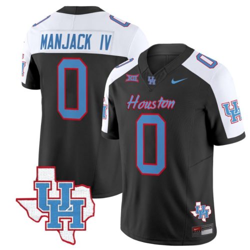 Manjack IV Jersey #0 Houston Cougars Oilers Inspired Vapor College Football Black Alternate IFZVVGXV