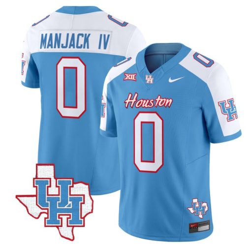 Manjack IV Jersey #0 Houston Cougars Oilers Inspired Vapor College Football Blue Alternate HFJRUGXV