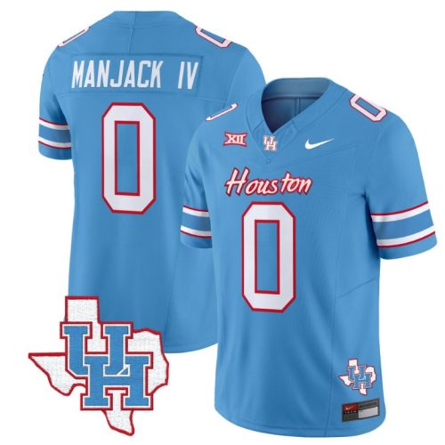 Manjack IV Jersey #0 Houston Cougars Oilers Inspired Vapor College Football Blue Stitched LQN0EGXV