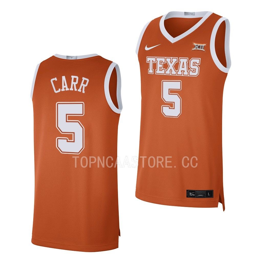 Marcus Carr #5 Texas Longhorns Limited Jersey 2022-23 Orange XO3T5GXV