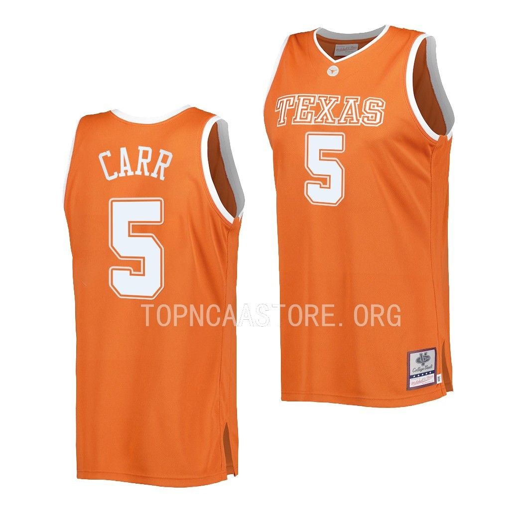 Marcus Carr Texas Longhorns #5 Orange Throwback Jersey JUCHTGXV