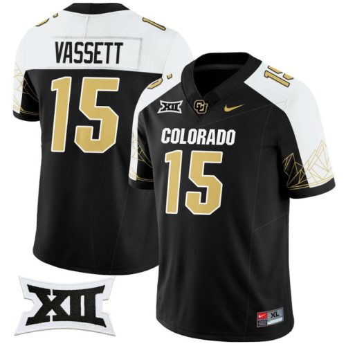 Mark Vassett Jersey #15 Colorado Buffaloes Vapor Limited College Football Black Alternate 11BNNGXV