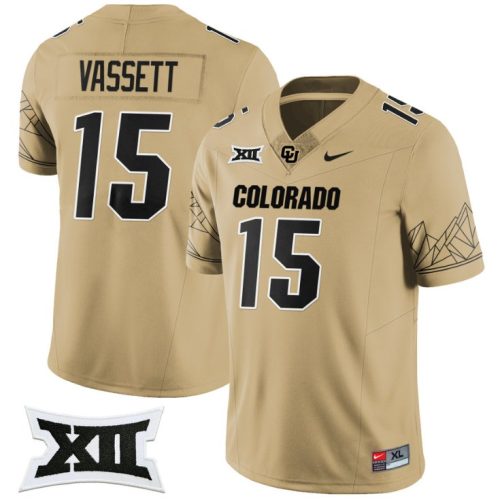 Mark Vassett Jersey #15 Colorado Buffaloes Vapor Limited College Football Gold SPHTHGXV