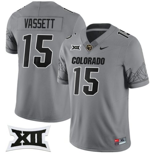 Mark Vassett Jersey #15 Colorado Buffaloes Vapor Limited College Football Gray 3PEJ1GXV