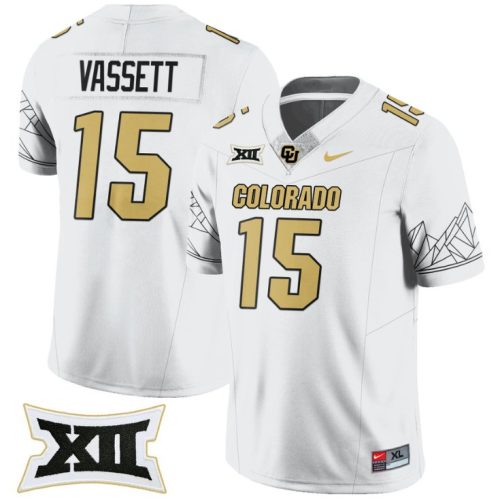 Mark Vassett Jersey #15 Colorado Buffaloes Vapor Limited College Football White MTXR8GXV