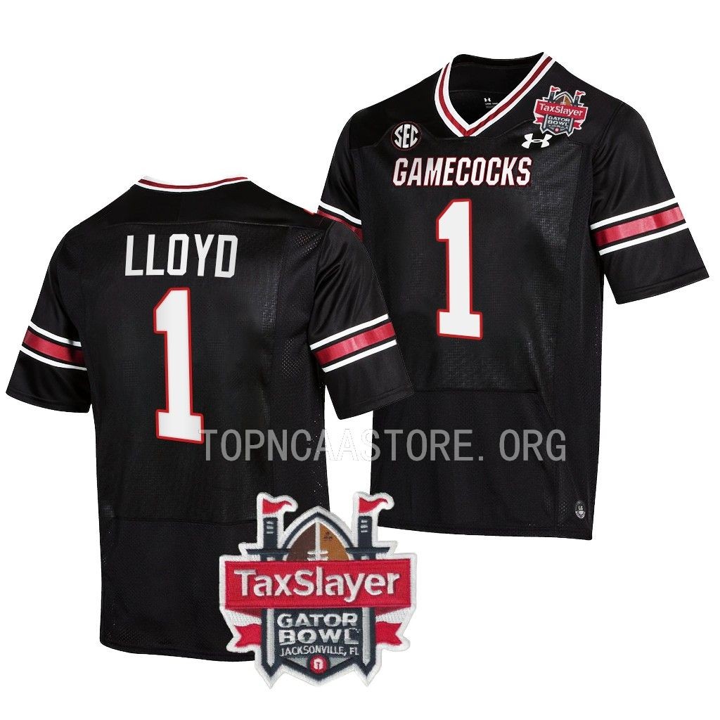 MarShawn Lloyd South Carolina Gamecocks Gator Bowl College Jersey Black #1 Uniform GOXF2GXV