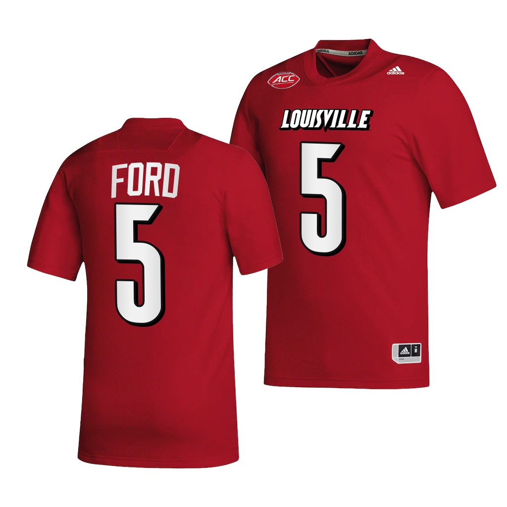 Marshon Ford Louisville Cardinals #5 Red Jersey 2022-23 College NIL Uniform 0YQNXGXV