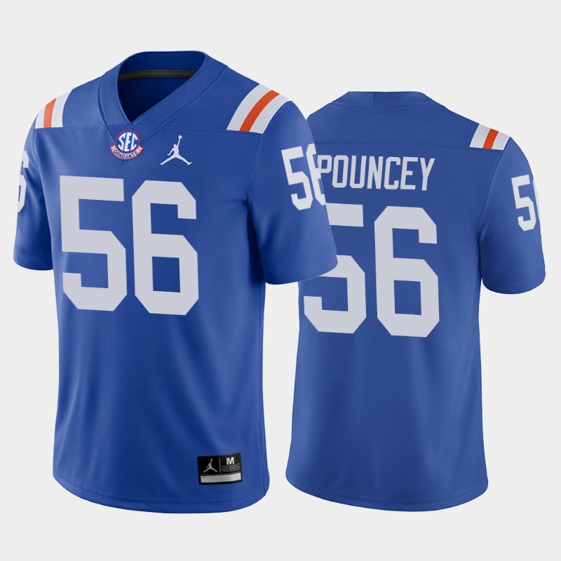 Maurkice Pouncey #56 Florida Gators Throwback History Player Royal Jersey VVZNTGXV
